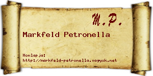 Markfeld Petronella névjegykártya